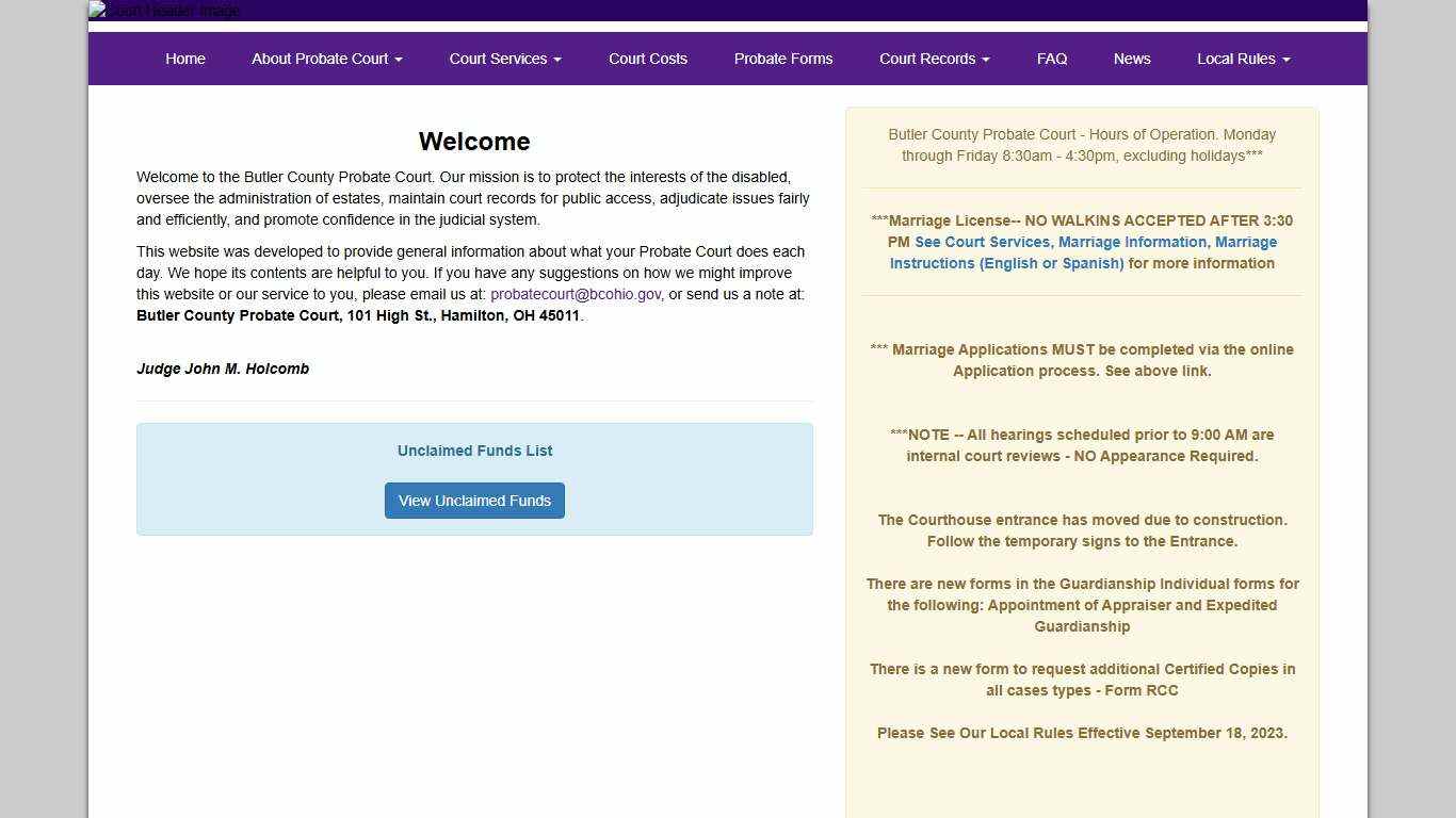 Butler County Probate Court - Home